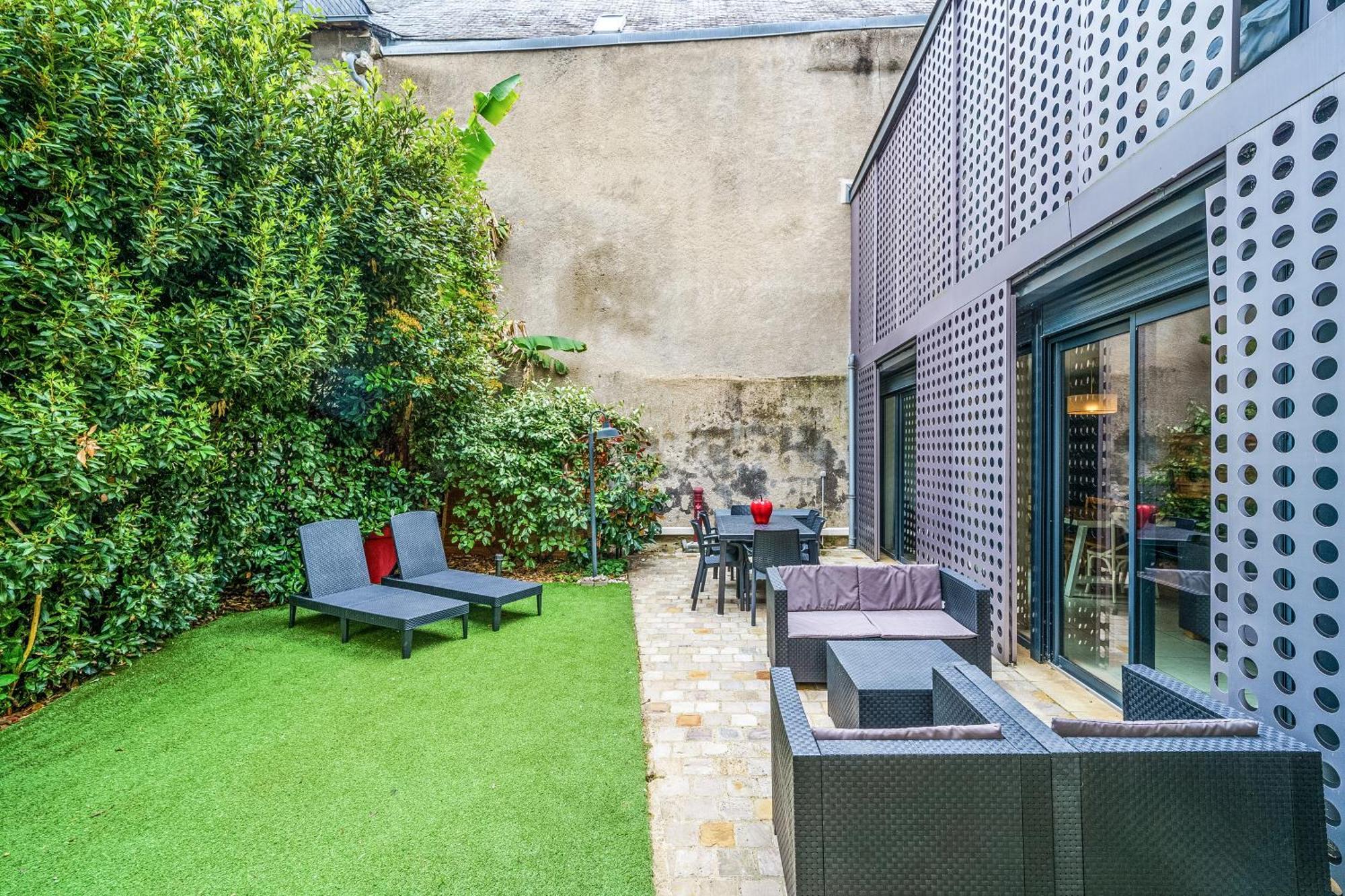 Maison D'architecte Centre Jardin, Climatisation, Parking 5 P Tours
